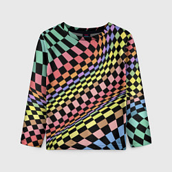 Лонгслив детский Colorful avant-garde chess pattern - fashion, цвет: 3D-принт