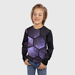 Лонгслив детский Звездные соты, цвет: 3D-принт — фото 2
