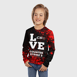 Лонгслив детский Counter Strike 2 love классика, цвет: 3D-принт — фото 2