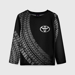 Лонгслив детский Toyota tire tracks, цвет: 3D-принт