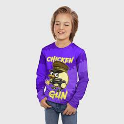 Лонгслив детский Чикен Ган - цыпленок, цвет: 3D-принт — фото 2