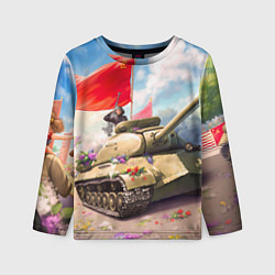 Лонгслив детский Русский танк, цвет: 3D-принт