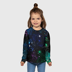 Лонгслив детский Космос Звёздное небо, цвет: 3D-принт — фото 2