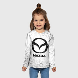 Лонгслив детский Mazda с потертостями на светлом фоне, цвет: 3D-принт — фото 2