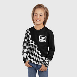 Лонгслив детский Zotye racing flag, цвет: 3D-принт — фото 2