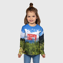 Лонгслив детский Треккинг по русским горам, цвет: 3D-принт — фото 2