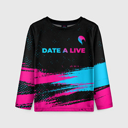 Лонгслив детский Date A Live - neon gradient: символ сверху, цвет: 3D-принт