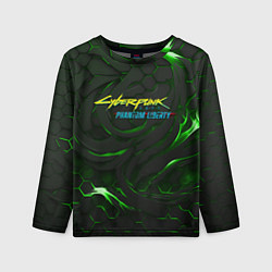 Детский лонгслив Cyberpunk 2077 phantom liberty green