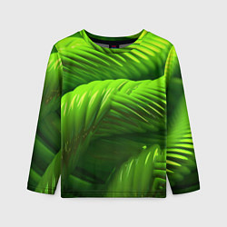 Лонгслив детский Объемный зеленый канат, цвет: 3D-принт
