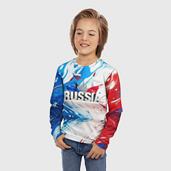 Лонгслив детский Russia abstract, цвет: 3D-принт — фото 2