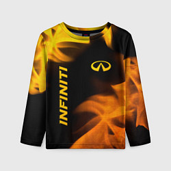 Детский лонгслив Infiniti - gold gradient: надпись, символ