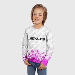 Лонгслив детский Lexus pro racing: символ сверху, цвет: 3D-принт — фото 2