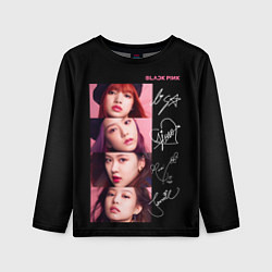 Лонгслив детский Blackpink Autographs, цвет: 3D-принт