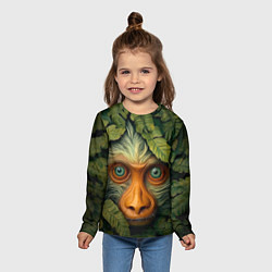 Лонгслив детский Обезьяна в джунглях, цвет: 3D-принт — фото 2