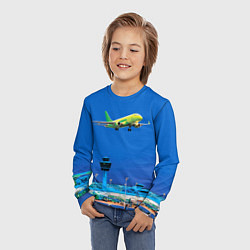 Лонгслив детский S7 Боинг 737, цвет: 3D-принт — фото 2