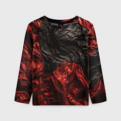 Детский лонгслив Black red texture