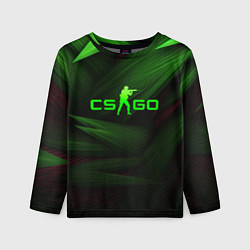 Детский лонгслив CS GO green logo