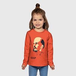 Лонгслив детский СССР Ленин жив, цвет: 3D-принт — фото 2