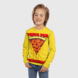 Лонгслив детский Пицца - Фаст фуд, цвет: 3D-принт — фото 2