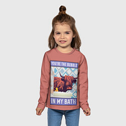 Лонгслив детский Ты пузырь в моей ванне, цвет: 3D-принт — фото 2