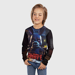 Лонгслив детский Five Nights at Freddys Bonnie, цвет: 3D-принт — фото 2