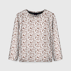 Детский лонгслив Альпака паттерн