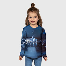 Лонгслив детский Кубики льда с дымком, цвет: 3D-принт — фото 2