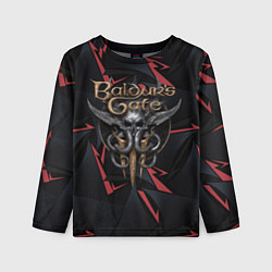 Лонгслив детский Baldurs Gate 3 logo dark red, цвет: 3D-принт