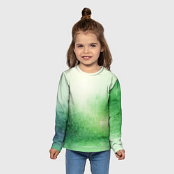 Лонгслив детский Травяные пиксели, цвет: 3D-принт — фото 2