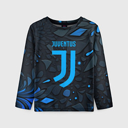 Лонгслив детский Juventus blue logo, цвет: 3D-принт