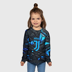 Лонгслив детский Blue logo Juventus, цвет: 3D-принт — фото 2