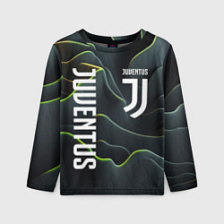 Лонгслив детский Juventus dark green logo, цвет: 3D-принт