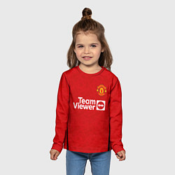Лонгслив детский Маркус Рашфорд Манчестер Юнайтед форма 2324 домашн, цвет: 3D-принт — фото 2