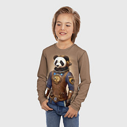 Лонгслив детский Крутой панда в стиле стимпанк - нейросеть, цвет: 3D-принт — фото 2