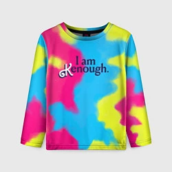 Лонгслив детский I Am Kenough Tie-Dye, цвет: 3D-принт
