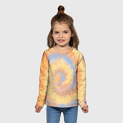 Лонгслив детский Tie-Dye дизайн, цвет: 3D-принт — фото 2