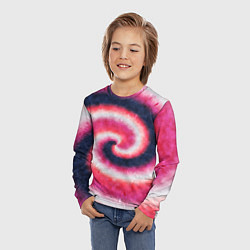 Лонгслив детский Tie-Dye дизайн, цвет: 3D-принт — фото 2
