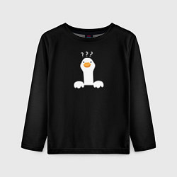 Лонгслив детский Вопрошающий гусь, цвет: 3D-принт