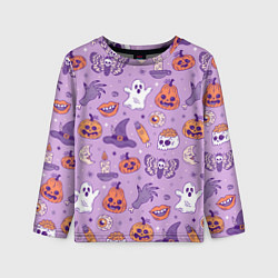 Детский лонгслив Halloween pattern арт