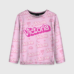 Лонгслив детский Виктория - паттерн Барби розовый, цвет: 3D-принт