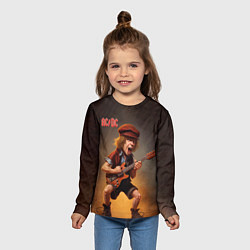 Лонгслив детский ACDC art, цвет: 3D-принт — фото 2