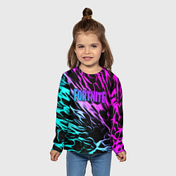 Лонгслив детский Fortnite neon uniform, цвет: 3D-принт — фото 2