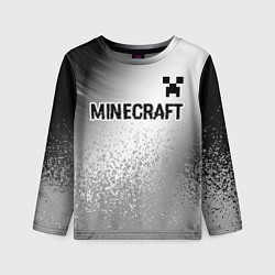 Лонгслив детский Minecraft glitch на светлом фоне: символ сверху, цвет: 3D-принт