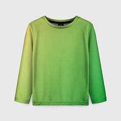 Лонгслив детский Градиент - зеленый лайм, цвет: 3D-принт