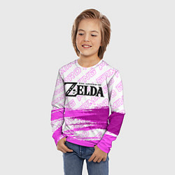 Лонгслив детский Zelda pro gaming: символ сверху, цвет: 3D-принт — фото 2
