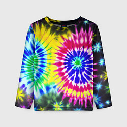 Детский лонгслив Colorful floral composition - tie-dye