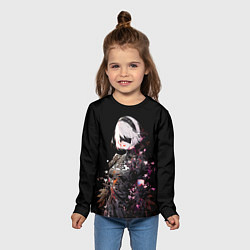 Лонгслив детский 2b from nier automata, цвет: 3D-принт — фото 2