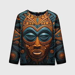 Лонгслив детский Африканские маски, цвет: 3D-принт