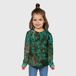 Лонгслив детский Абстракция - водоросли, цвет: 3D-принт — фото 2
