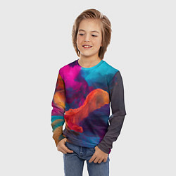 Лонгслив детский Акварельные краски, цвет: 3D-принт — фото 2
